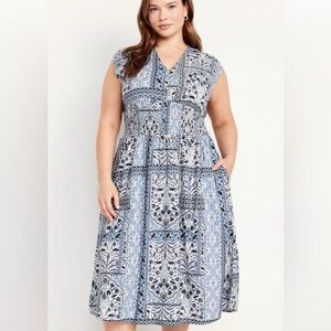 Old Navy Midi 2xl NWT Blue Paisley